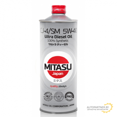 Моторное масло MITASU ULTRA PAO LL DIESEL CJ-4/SN 5W-40 / MJ-211-1 (1л)