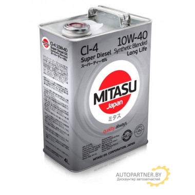 Моторное масло MITASU SUPER LL DIESEL CI-4 10W-40 / MJ-222-4 (4л)