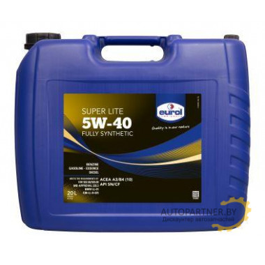 Моторное масло EUROL SUPER LITE 5W40 / E100092 - 20L (20л)