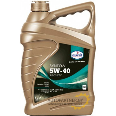 Моторное масло EUROL SYNTO-V 5W40 / E100050 - 5L (5л)