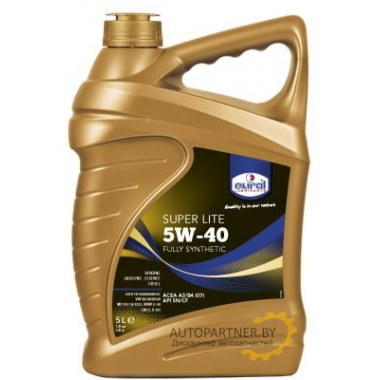 Моторное масло EUROL SUPER LITE 5W40 / E100092 - 5L (5л)