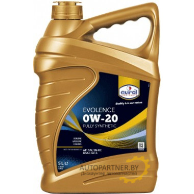 Моторное масло EUROL EVOLENCE 0W20 / E100128 - 5L (5л)