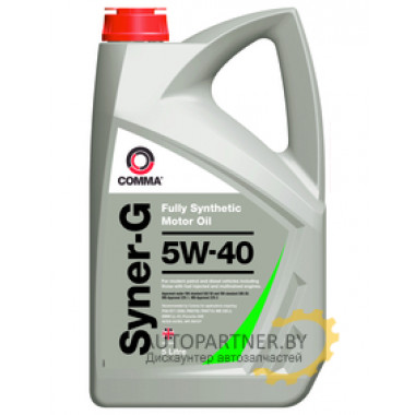 Моторное масло COMMA SYNER-G 5w40 / SYN5L (5л)