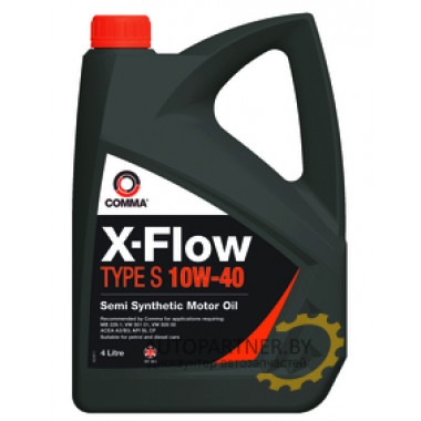 Моторное масло COMMA X-FLOW TYPE S 10w40 / XFS4L (4л)