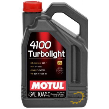 Моторное масло MOTUL 4100 TURBOLIGHT 10W40 / 100357 (5л)