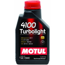 Моторное масло MOTUL 4100 TURBOLIGHT 10W40 / 102774 (1л) (СНЯТ С ПРОИЗВОДСТВА, ЗАМЕНА - 108644)