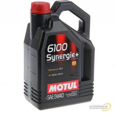 Моторное масло MOTUL 6100 SYNERGIE+ 5W40 / 106020 (4л) (СНЯТ С ПРОИЗВОДСТВА, ЗАМЕНА 107978)