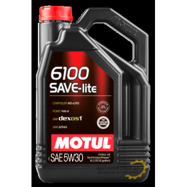 Моторное масло MOTUL 6100 SAVE-LITE 5W30 / 107957 (4л)
