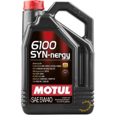 Моторное масло MOTUL 6100 SYN-NERGY 5W40 / 107979 (5л)