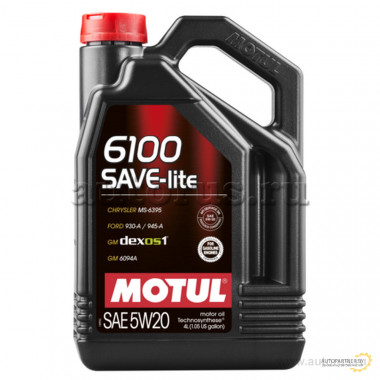 Моторное масло MOTUL 6100 SAVE-LITE 5W20 / 108030 (4л)