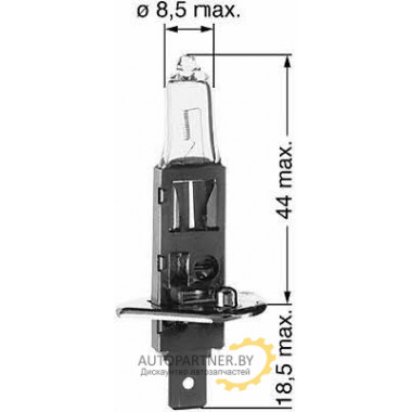 Лампа галогенная H1 12V 55W BERU / 112553