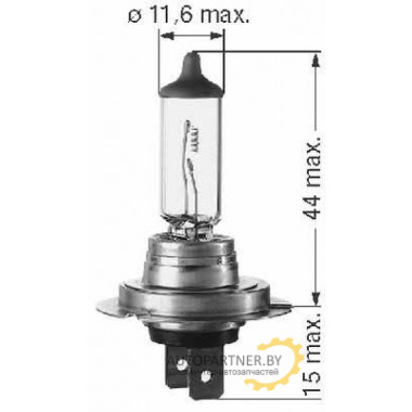 Лампа галогенная H13 12V 60/55W BERU / 112554