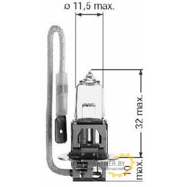 Лампа галогенная H3 12V 55W BERU / 112562
