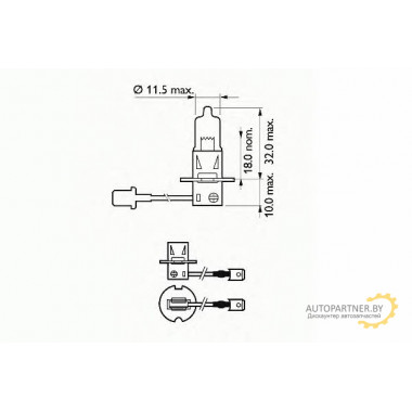 Лампа галогенная H3 12V 55W SCT / 202020
