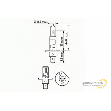 Лампа галогенная H1 12V 55W SCT / 202037