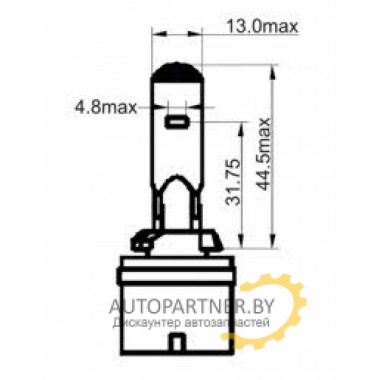 Лампа галогенная H27W/1 12V 27W SCT / 203010