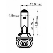 Лампа галогенная H27W/2 12V 27W SCT / 203027