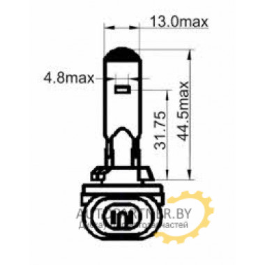 Лампа галогенная H27W/2 12V 27W SCT / 203027