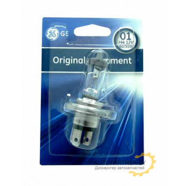 Лампа галогенная H4 12V 60/55W GENERAL ELECTRIC / 17120
