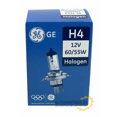 Лампа галогенная H4 12V 60/55W GENERAL ELECTRIC / 34454
