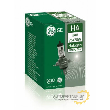 Лампа галогенная H4 24V 75/70W GENERAL ELECTRIC / 61494