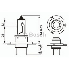 Лампа галогенная Longlife Daytime H7 12V 55W BOSCH / 1987302078