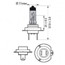 Лампа галогенная BlueVision Ultra H7 12V 55W PHILIPS / 12972BVUBW