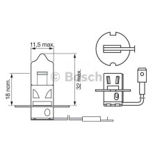 Лампа галогенная Longlife Daytime H3 12V 55W BOSCH / 1987302038