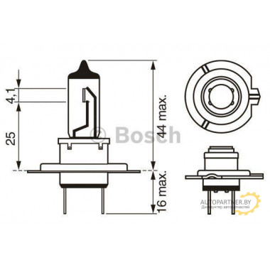Лампа галогенная H7 12V BOSCH / 1987302073