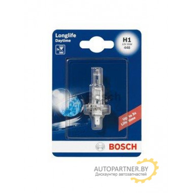 Лампа галогенная Longlife Daytime H1 12V 55W BOSCH / 1987301051