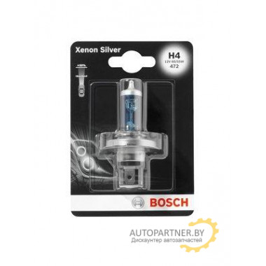 Лампа галогенная Xenon Silver H4 12V 60/55W BOSCH / 1987301068