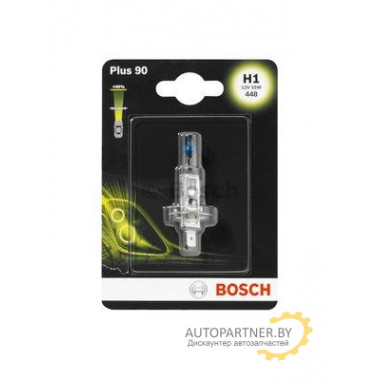 Лампа галогенная Plus 90 H1 12V 55W BOSCH / 1987301076