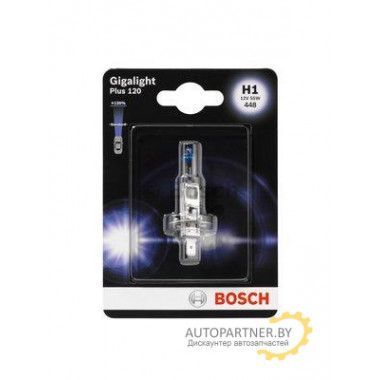 Лампа галогенная Gigalight Plus 120 H1 12V 55W BOSCH / 1987301108
