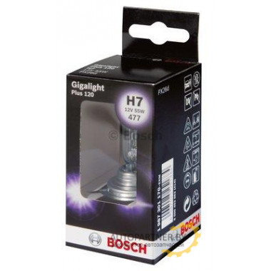 Лампа галогенная Gigalight Plus 120 H7 12V 55W BOSCH / 1987301170