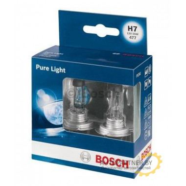 Лампа галогенная Pure Light H7 12V 55W (2 шт.) BOSCH / 1987301406