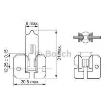 Лампа галогенная H2 12V 55W BOSCH / 1987302022