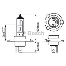Лампа галогенная H4 24V 75/70W BOSCH / 1987302442
