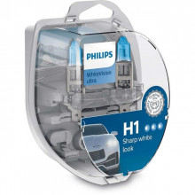 Лампа галогенная WhiteVision Ultra H1 +W5W 12V 55W (2+2 шт.) PHILIPS / 12258WVUSM