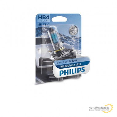Лампа галогенная WhiteVision Ultra HB4 12V 51W PHILIPS / 9006WVUB1