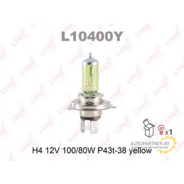Лампа галогенная H4U 12V 100/80W LYNXAUTO / L10400Y