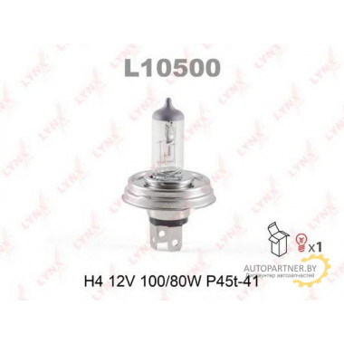 Лампа галогенная H4 12V 100/80W LYNXAUTO / L10500