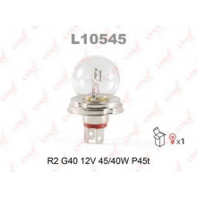 Лампа галогенная R2 (Bilux) 12V 45/40W LYNXAUTO / L10545