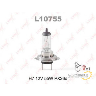 Лампа галогенная H7 12V 55W LYNXAUTO / L10755