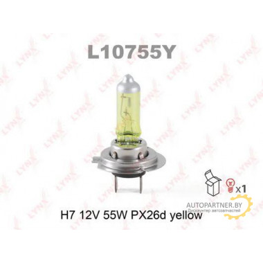 Лампа галогенная H7 12V 55W LYNXAUTO / L10755Y