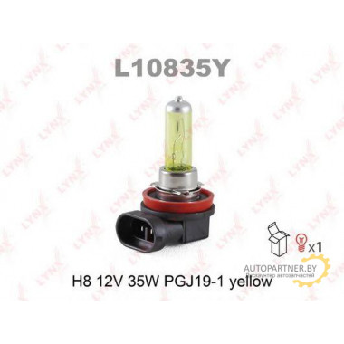 Лампа галогенная H8 12V 35W LYNXAUTO / L10835Y