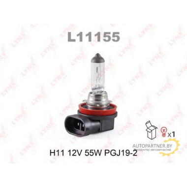 Лампа галогенная H11 12V 55W LYNXAUTO / L11155