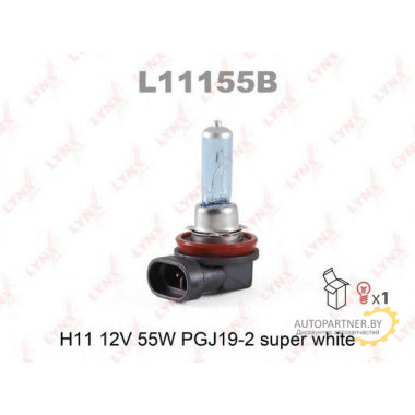 Лампа галогенная H11 12V 55W LYNXAUTO / L11155B