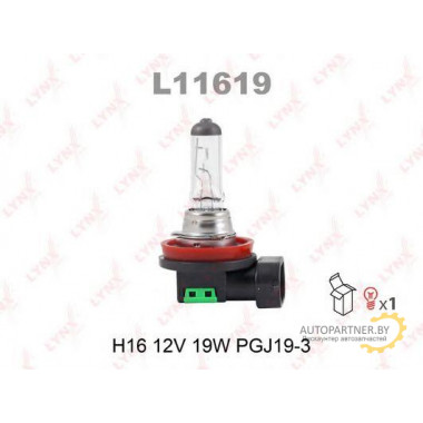 Лампа галогенная H16 12V 19W LYNXAUTO / L11619