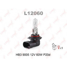 Лампа галогенная HB3 12V 60W LYNXAUTO / L12060