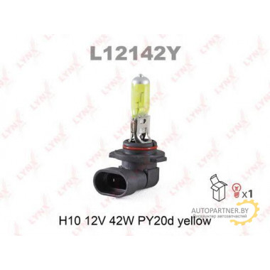 Лампа галогенная H10 12V 42W LYNXAUTO / L12142Y